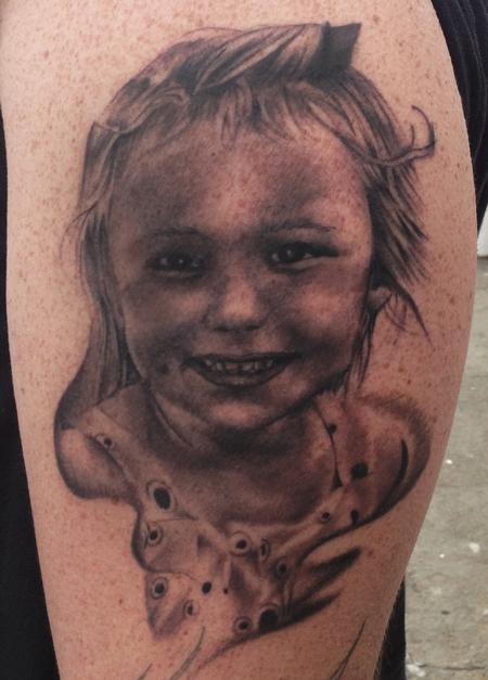 Ryan Mullins - Black and Grey Portrait Tattoo